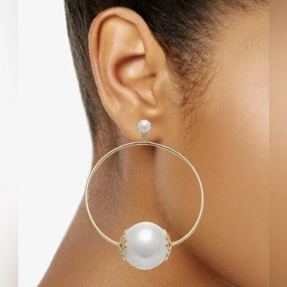 New Kate Spade New York Pearl Gumdrop Stud Earrings Cream Color